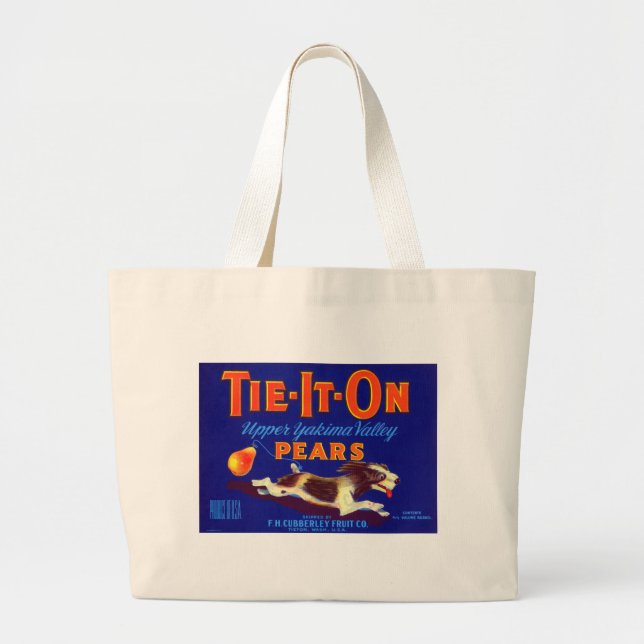 Grand Tote Bag Poires à cravate (Devant)