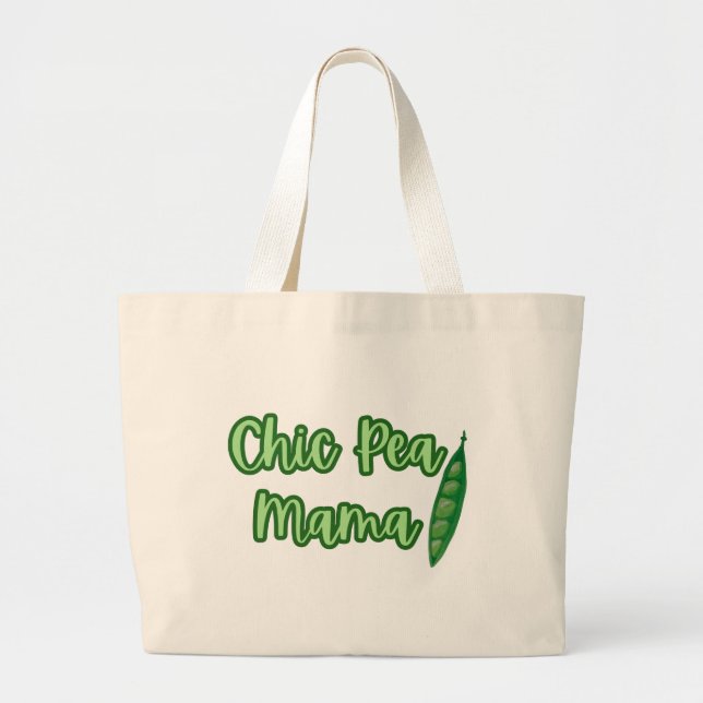 Grand Tote Bag Pois chic de Vegan amusant Mama Femmes (Devant)