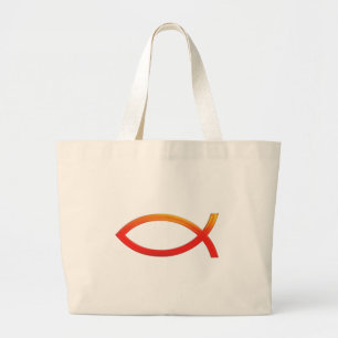 Grand Tote Bag Poissons chrétiens