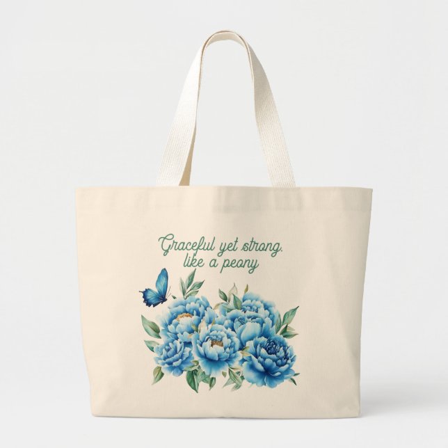 Grand Tote Bag poitrine bleue (Devant)