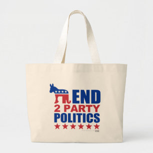 Grand Tote Bag Politique de partis de la fin deux