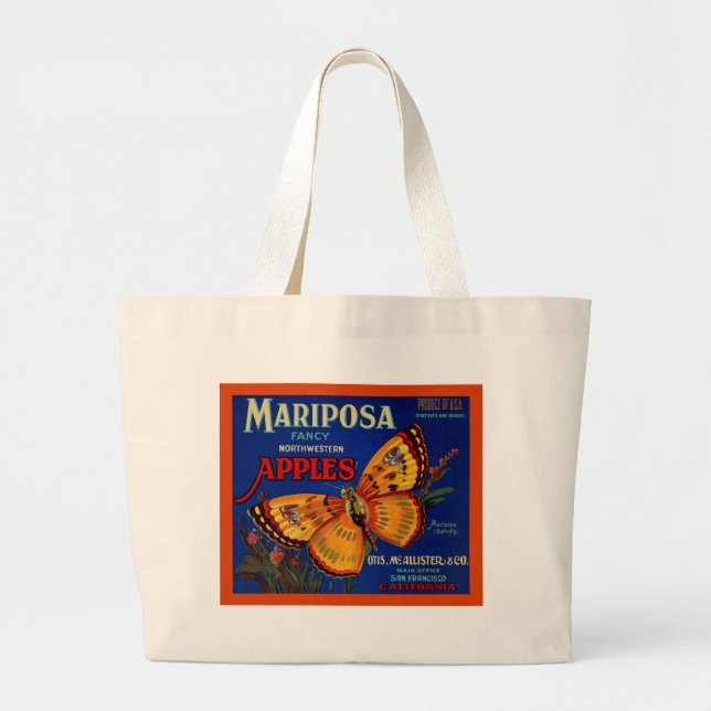 Grand Tote Bag Pommes de Mariposa (Devant)