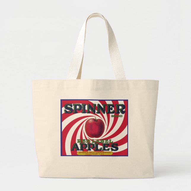 GRAND TOTE BAG POMMES DE MARQUE SPINNER (Devant)