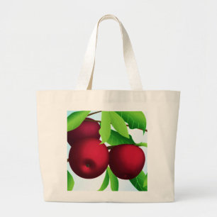 Grand Tote Bag "Pommes sur une branche"