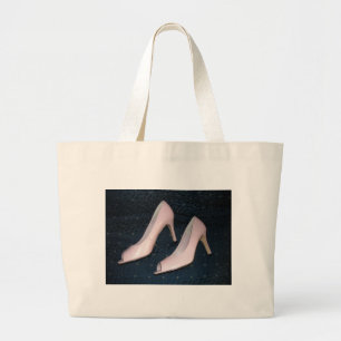 Grand Tote Bag Pompes/chaussures à talon élevé rose