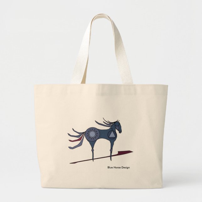 Grand Tote Bag Poney des plaines (Devant)
