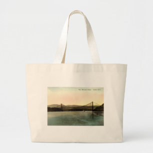 Grand Tote Bag Pont en montagne d'ours, cru 1927 du fleuve Hudson