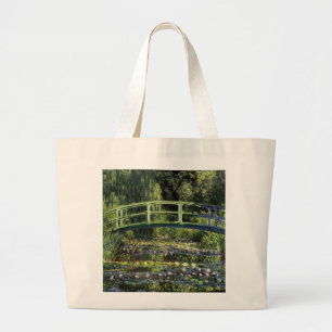 Grand Tote Bag Pont japonais et nénuphars