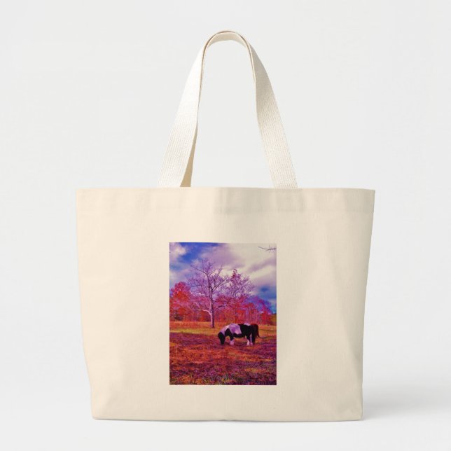 Grand Tote Bag PONY dans un champ de couleur PLANCHE (Devant)