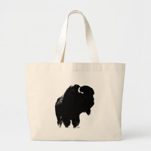 Grand Tote Bag Pop Art Buffalo Bison Silhouette