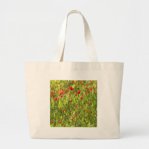 Grand Tote Bag Poppies hypnotiques surréalistes