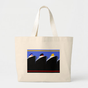 Grand Tote Bag Poster Art Déco des paquebots de croisière vintage