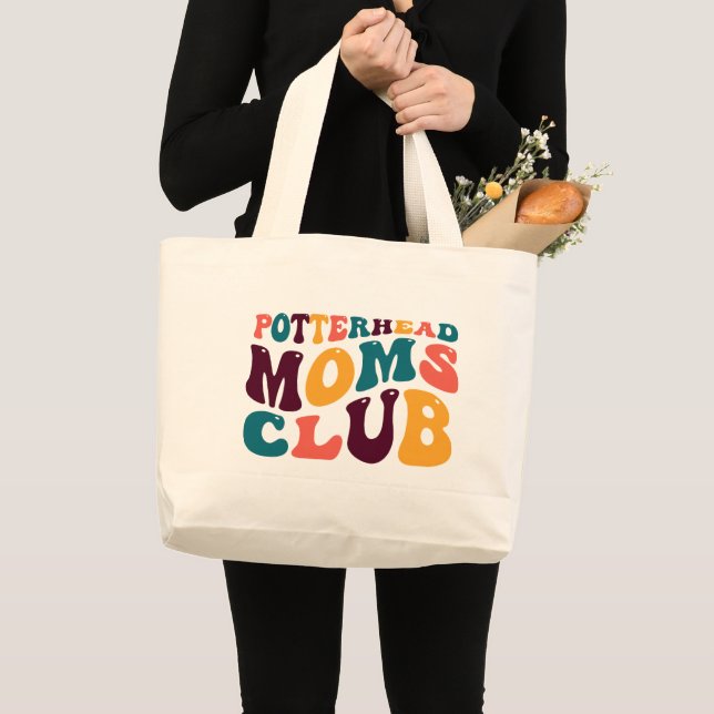 Grand Tote Bag Potterhead Moms Club Souvenir Style Rétro Super (Devant (produit))