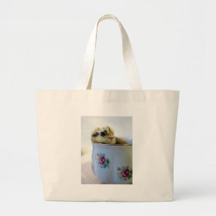 Grand Tote Bag Poule aux oeufs de Pâques en coupe