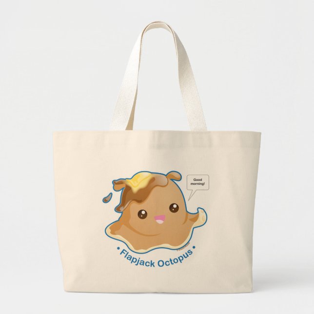Grand Tote Bag Poulpe mignon de biscuit à l'avoine (Devant)