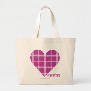 Grand Tote Bag Pourpre 2 de plaid
