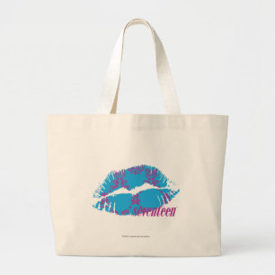 Grand Tote Bag Pourpre-Aqua de damassé