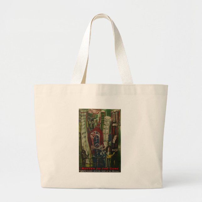 Grand Tote Bag pourri au coeur (Devant)