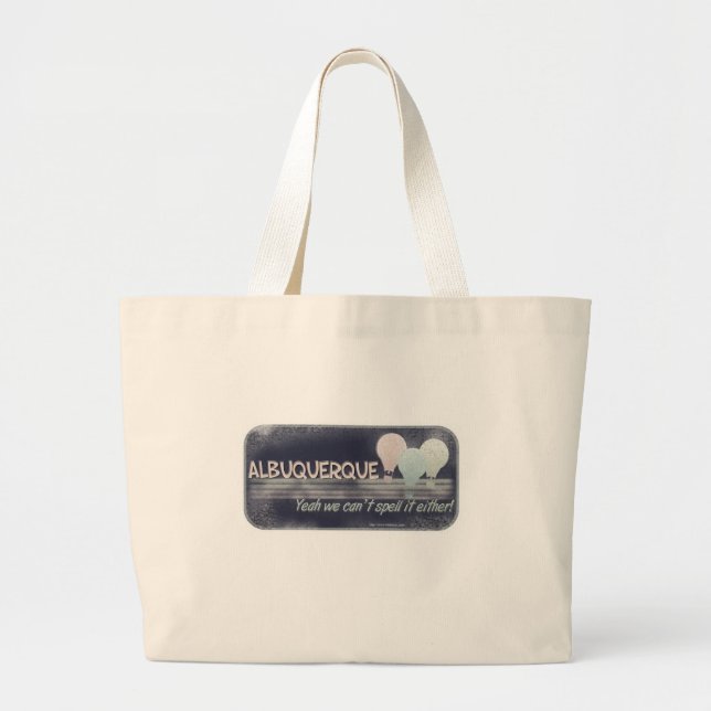 Grand Tote Bag Pouvez vous orthographier Albuquerque (Devant)
