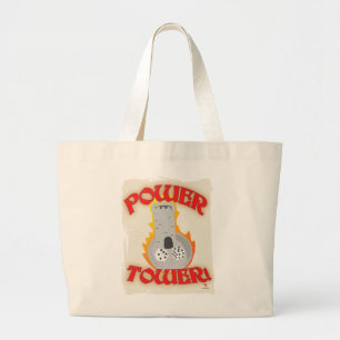 Grand Tote Bag Power Tower Board Jeu Dice Drôle Drôle Cartoon