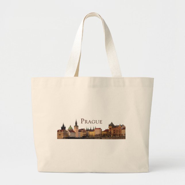 Grand Tote Bag Prague : Skyline de la vieille ville (Devant)