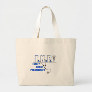 GRAND TOTE BAG PRATICIENNE D'INFIRMIÈRE DE FAMILLE DE STÉTHOSCOPE