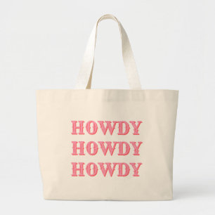 Grand Tote Bag Preppy Girly Howdy rose