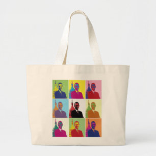 Grand Tote Bag Président Obama Pop Art