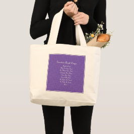 Grand Tote Bag Prière du Guardian Angel violet