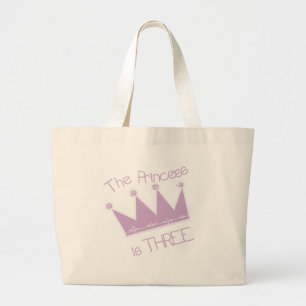 Grand Tote Bag Princess Crown 3e Anniversaire Tshirts et cadeaux