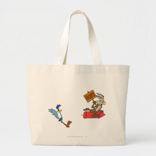 Grand Tote Bag Produits à base de charbon WILL E Coyote et ROAD R