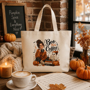 Grand Tote Bag Prof puis café Prof de musique Halloween