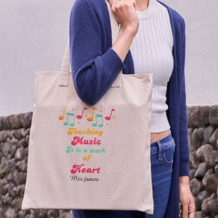 Grand Tote Bag Professeur de musique inspirant journée personnell