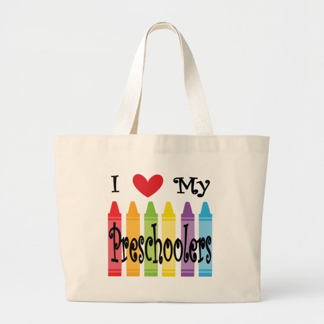 Grand Tote Bag professeur préscolaire (Devant)