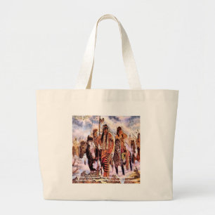 Grand Tote Bag Proverbe de la nature des Amérindiens Lakota