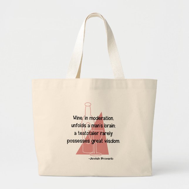 Grand Tote Bag Proverbe juif (Devant)