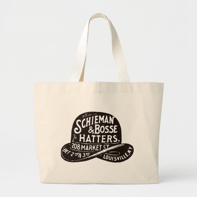 Grand Tote Bag Publicité de casquette de lanceur (Devant)