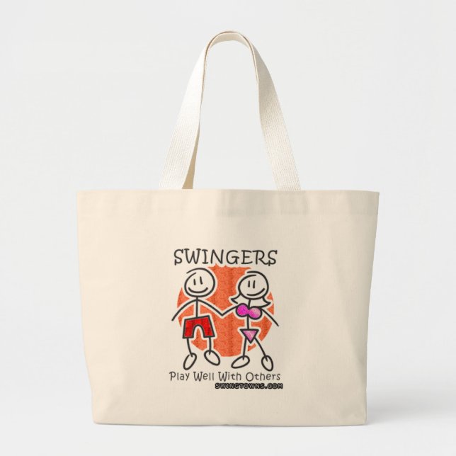 Grand Tote Bag Puits de jeu de partouzeurs ensemble (Devant)