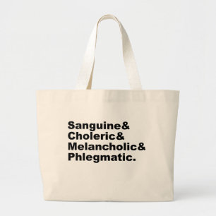 Grand Tote Bag Quatre Humeurs Sanguin Colérique Mélancolique Phle