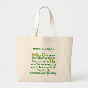 Grand Tote Bag Que Dieu vous accorde de nombreuses années de béné