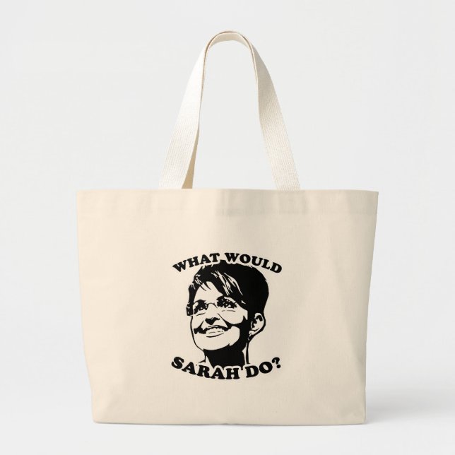 Grand Tote Bag Que Sarah ferait-elle ? (Devant)