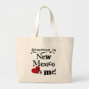 Grand Tote Bag Quelqu'un au Nouveau Mexique m'aime