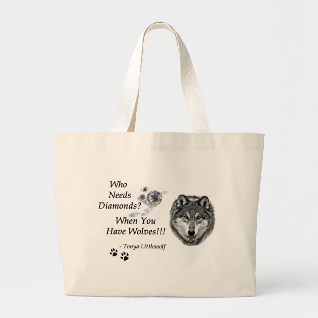 Grand Tote Bag Qui a besoin de la collection de diamants (Devant)