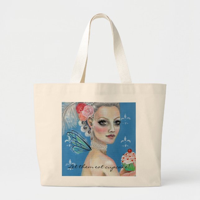 Grand Tote Bag Qu'ils mangent du gâteau, qu'ils mangent du cupcak (Devant)