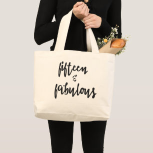 Grand Tote Bag Quinze et anniversaire fabuleux Fourre-tout de
