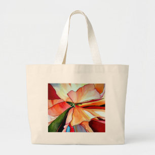 Grand Tote Bag Rainbow Begonia flower watercolour original