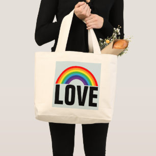 GRAND TOTE BAG RAINBOW LOVE JUMBO FOURRE-TOUT