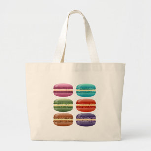 Grand Tote Bag rainbow macarons