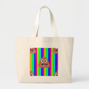 Grand Tote Bag rainbow poop emoji