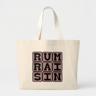 Grand Tote Bag Raisin au Rhum, Parfum de Crème Glacée